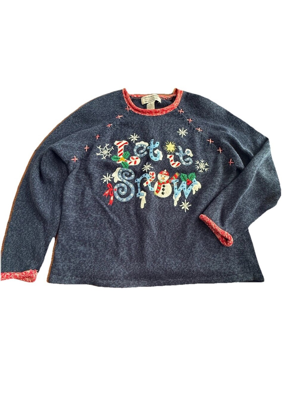 Vintage Tiara International Christmas Holiday Sweater Size Medium
